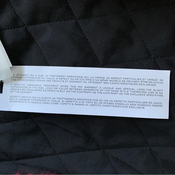 NEW IRO Sechura Patchwork-Effect Faux Fur Jacket *Mixed Red* Sz FR 44 / US 12 - Picture 13 of 16